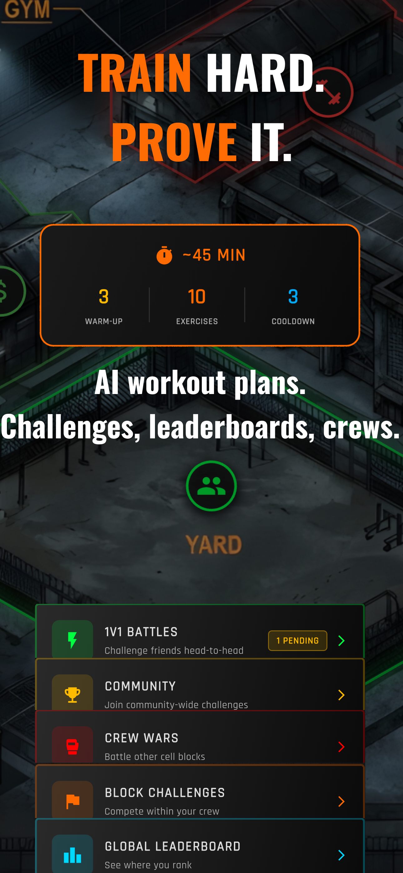 Train hard. Prove it.
